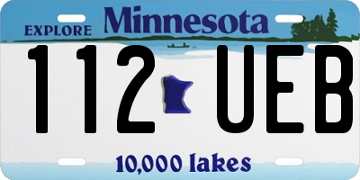 MN license plate 112UEB