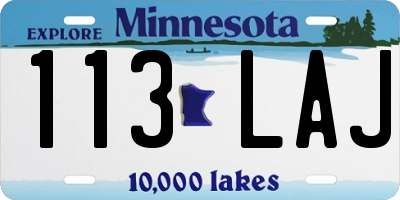 MN license plate 113LAJ