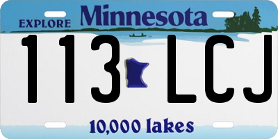 MN license plate 113LCJ