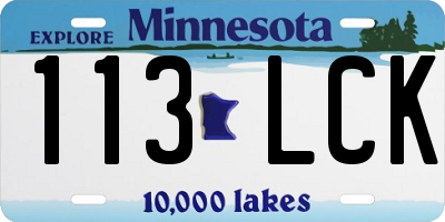 MN license plate 113LCK