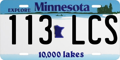 MN license plate 113LCS