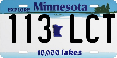 MN license plate 113LCT