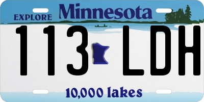 MN license plate 113LDH