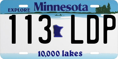 MN license plate 113LDP