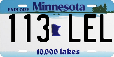 MN license plate 113LEL