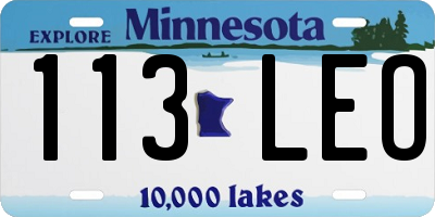 MN license plate 113LEO