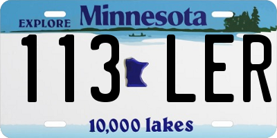 MN license plate 113LER