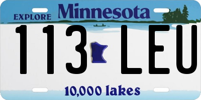 MN license plate 113LEU