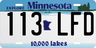 MN license plate 113LFD