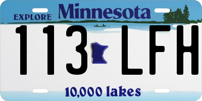 MN license plate 113LFH