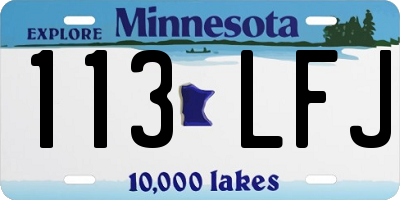 MN license plate 113LFJ