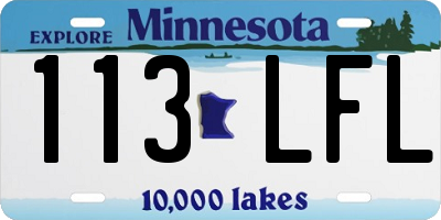 MN license plate 113LFL