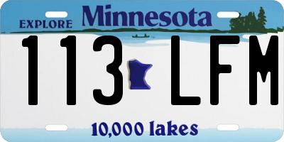 MN license plate 113LFM