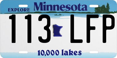 MN license plate 113LFP