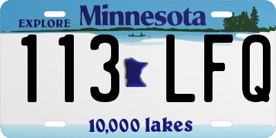 MN license plate 113LFQ