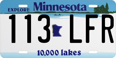 MN license plate 113LFR