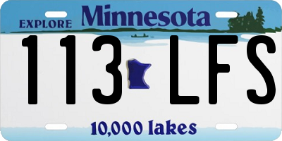MN license plate 113LFS