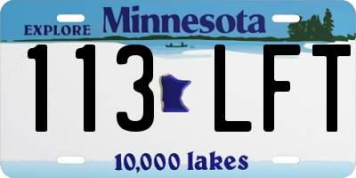 MN license plate 113LFT