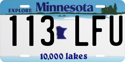 MN license plate 113LFU