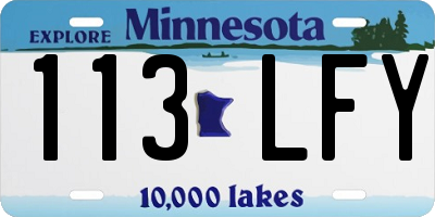 MN license plate 113LFY