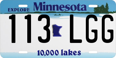 MN license plate 113LGG