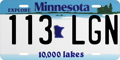 MN license plate 113LGN