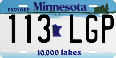 MN license plate 113LGP