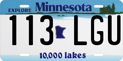MN license plate 113LGU