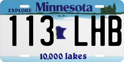 MN license plate 113LHB