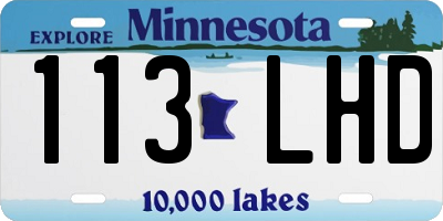 MN license plate 113LHD
