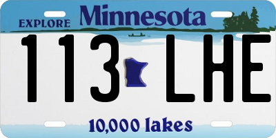MN license plate 113LHE