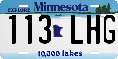 MN license plate 113LHG