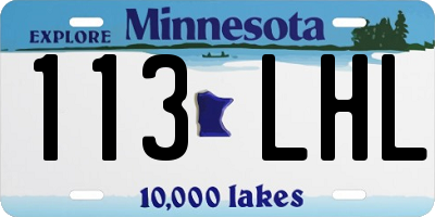 MN license plate 113LHL