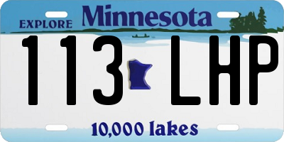 MN license plate 113LHP