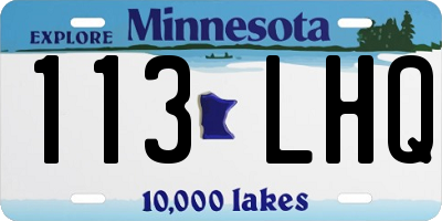 MN license plate 113LHQ