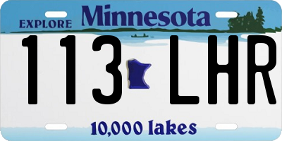 MN license plate 113LHR