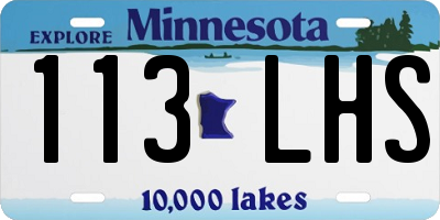 MN license plate 113LHS