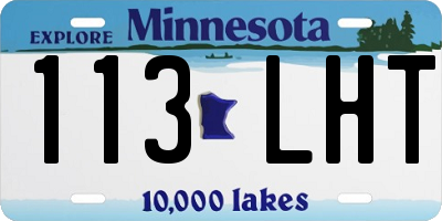 MN license plate 113LHT