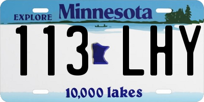 MN license plate 113LHY