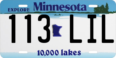 MN license plate 113LIL