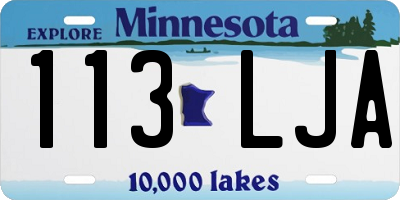 MN license plate 113LJA