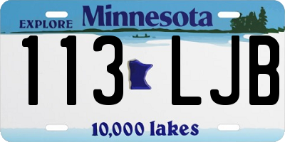 MN license plate 113LJB