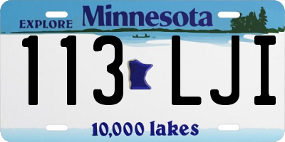 MN license plate 113LJI