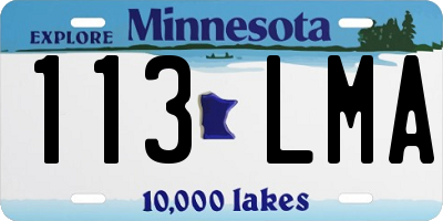 MN license plate 113LMA
