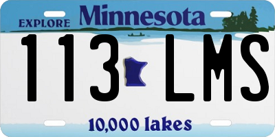 MN license plate 113LMS