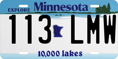 MN license plate 113LMW
