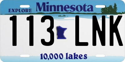 MN license plate 113LNK