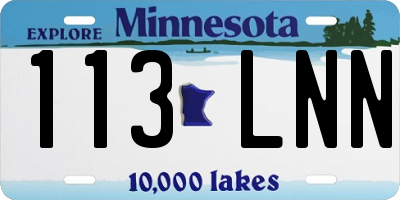 MN license plate 113LNN