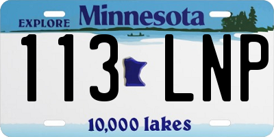 MN license plate 113LNP