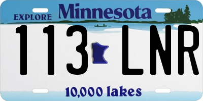MN license plate 113LNR